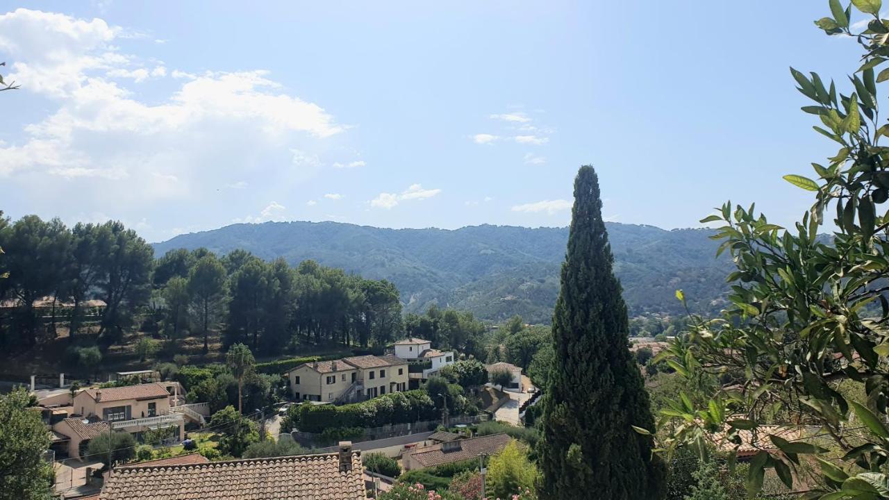 Appartamento Calme Et Vue Panoramique Pégomas Esterno foto
